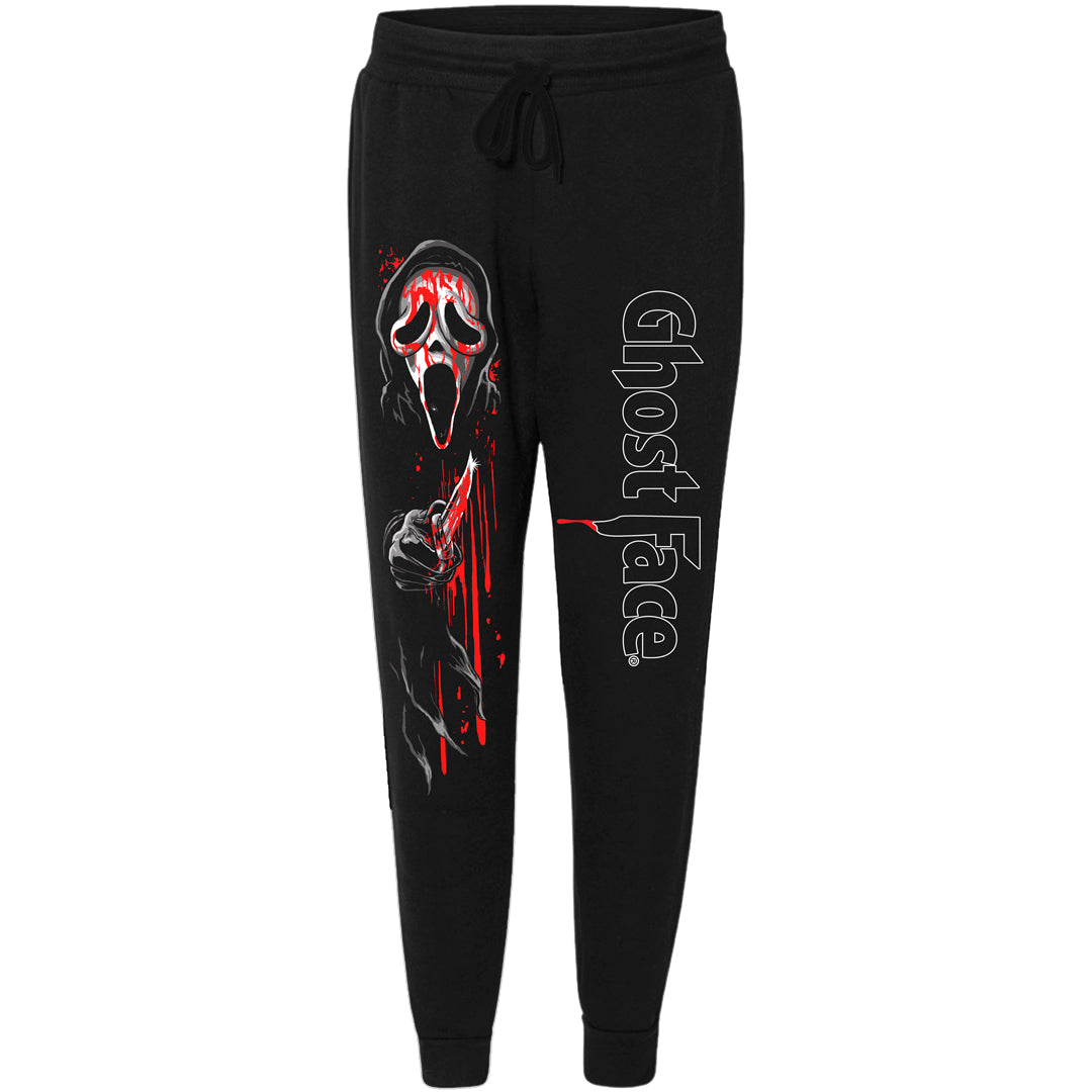 Ghost Face Black Screen Printed Jogger Sweatpants! – CavityColors