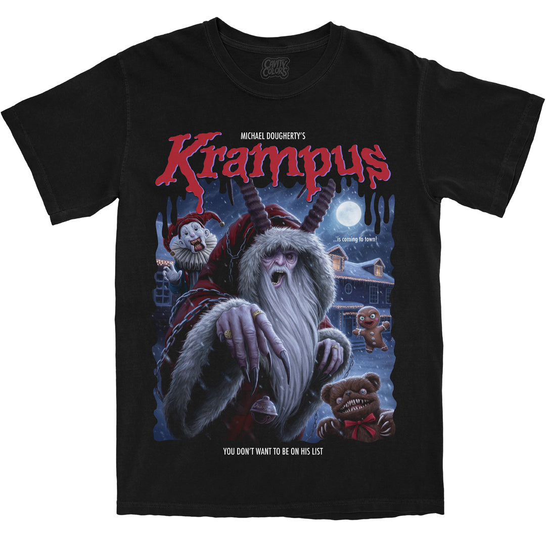 KRAMPUS: '90S HORROR PAPERBACK - T-SHIRT (COMFORT COLORS