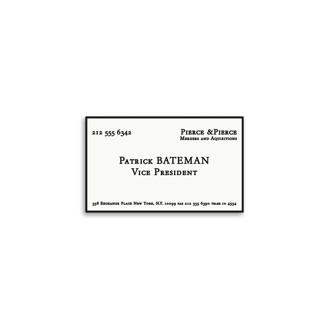 American Psycho: Business Card - Enamel Pin American Psycho: Business Card - Enamel Pin