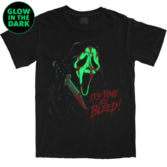 GHOST FACE: BLEEDING - GLOW IN THE DARK T-SHIRT (COMFORT COLORS)