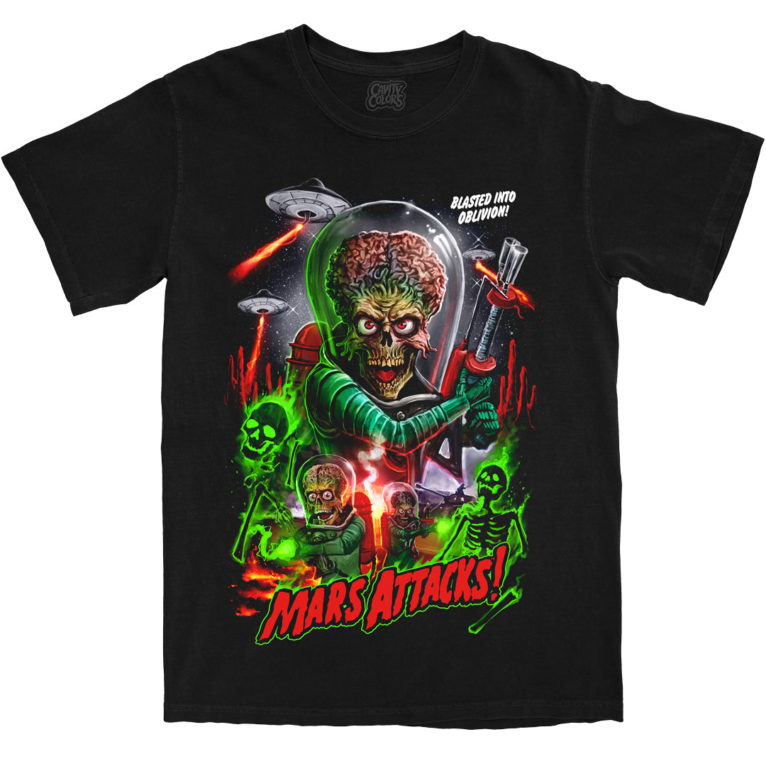 90s Mars Attacks! ブラック Tシャツ XL MARS ATTACKS: BLASTED INTO OBLIVION - T-SHIRT – CavityColors