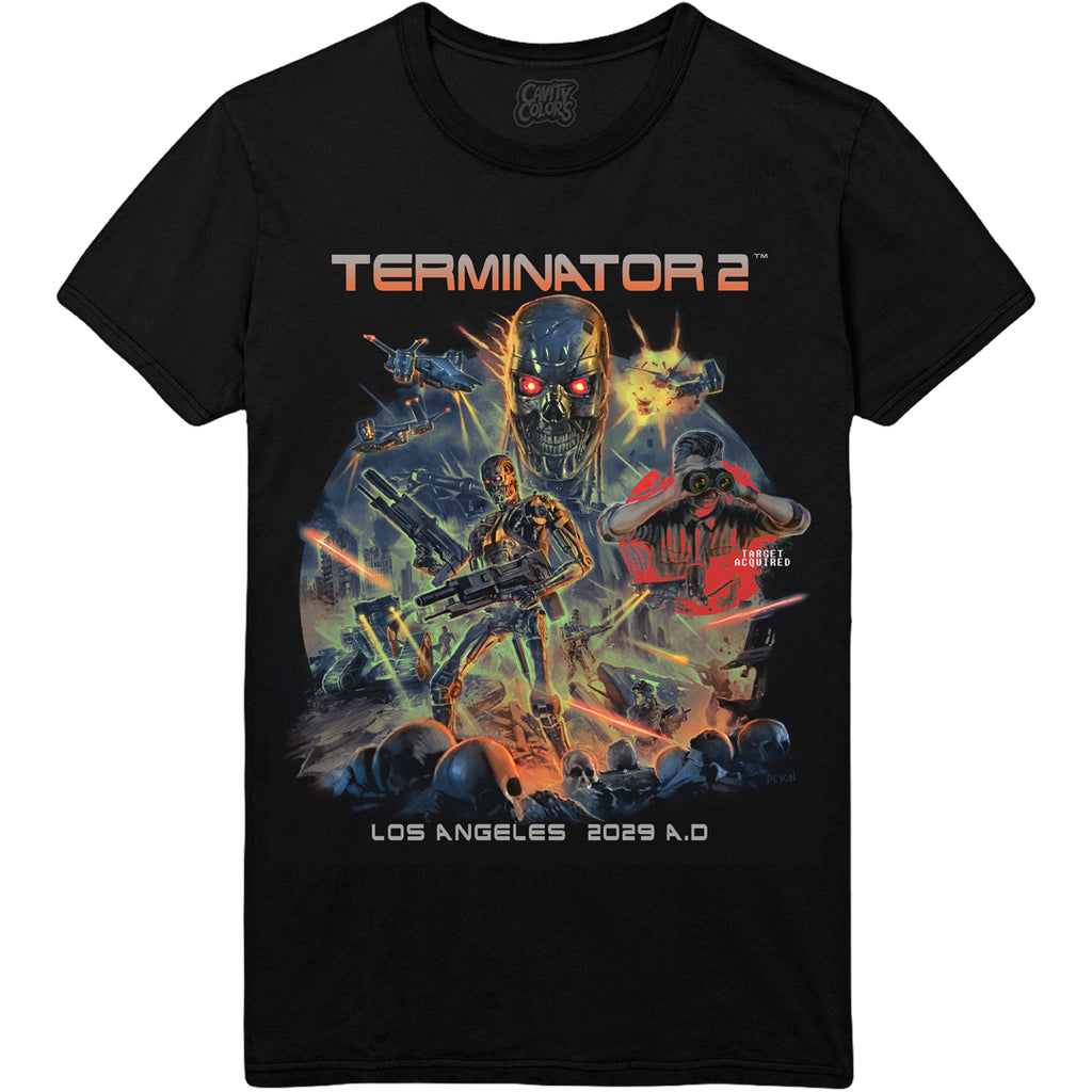 TERMINATOR 2 Tシャツ ブラック XL Terminator 2 Future War T-Shirt | Officially Licensed | CavityColors