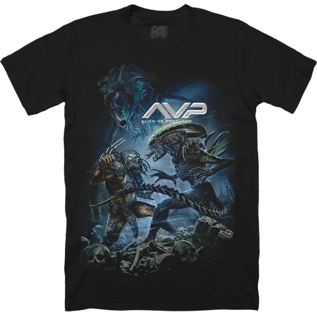 Alien vs. Predator: Video Game Showdown - T-Shirt (Classic Gray) | Size: 3X by Cavitycolors