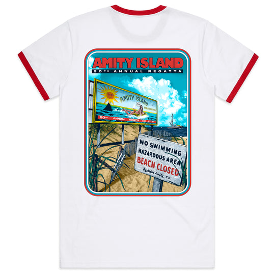 JAWS: AMITY ISLAND - LIMITED EDITION RINGER TEE