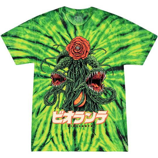 BIOLLANTE: A NEW LIFE FORM - TIE-DYE T-SHIRT (ACID GREEN)