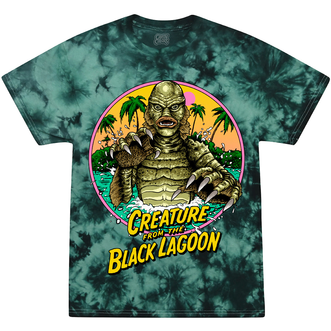 CREATURE FROM THE BLACK LAGOON: BEACHSIDE CREEPIN’ - T-SHIRT (LAGOON TIE DYE)
