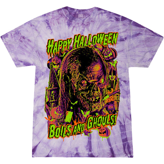 CRYPT KEEPER: BOILS & GHOULS - TIE-DYE T-SHIRT