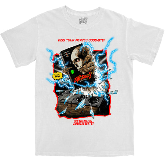 EVIL DEAD 2: HOME VIDEO HORROR - T-SHIRT (WHITE)