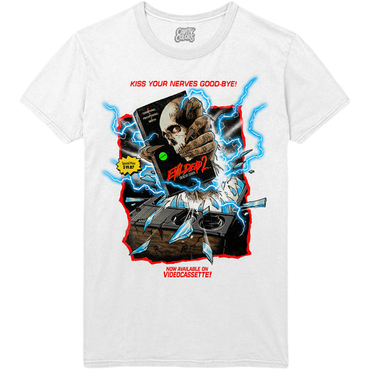EVIL DEAD 2: HOME VIDEO HORROR - T-SHIRT (WHITE)