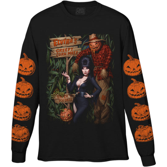 ELVIRA'S CREEPY CORN MAZE - LONG SLEEVE SHIRT