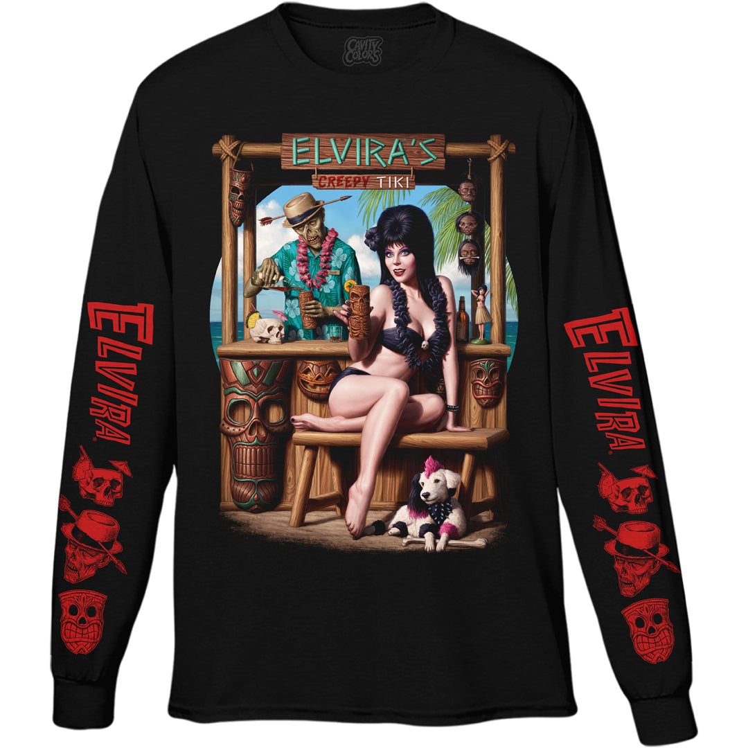 ELVIRA'S CREEPY TIKI - LONG SLEEVE SHIRT
