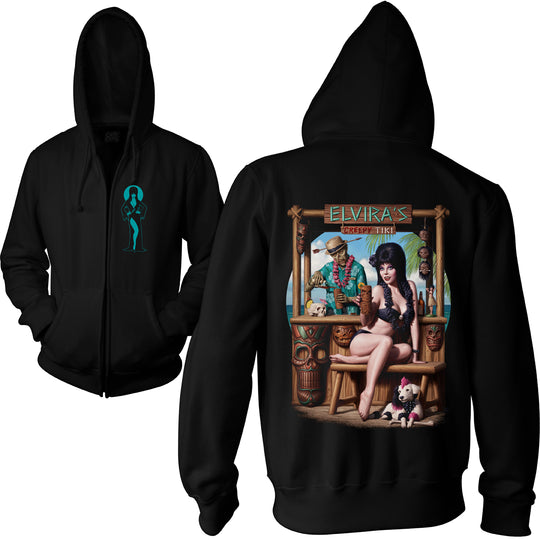 ELVIRA'S CREEPY TIKI - ZIP-UP HOODIE