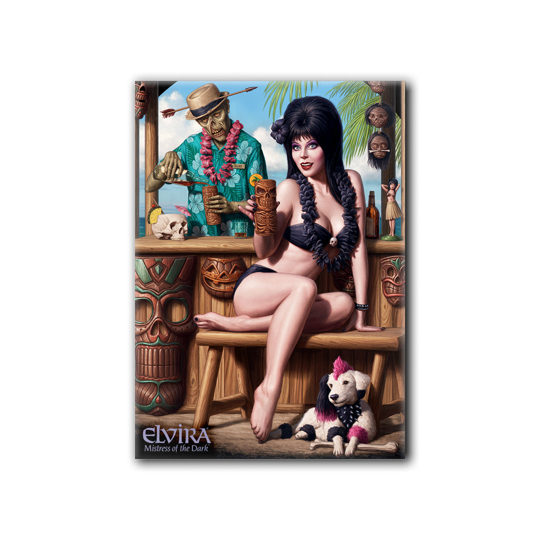 ELVIRA'S CREEPY TIKI - FRIDGE MAGNET