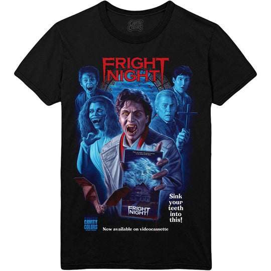 FRIGHT NIGHT: VHS HORROR AD - T-SHIRT