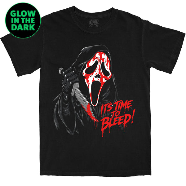 GHOST FACE: BLEEDING - GLOW IN THE DARK T-SHIRT (COMFORT COLORS)