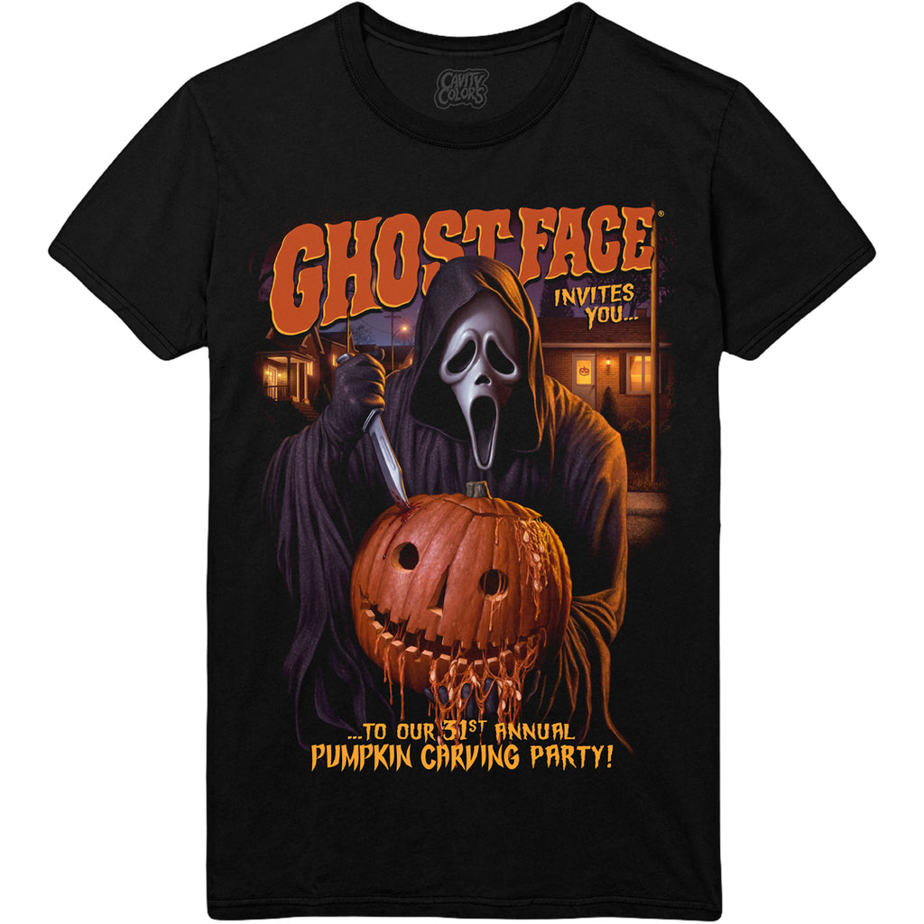 Maglietta Halloween Zucca Sorridente – Uomo – Fantasmi Divertenti – Cotone Morbido