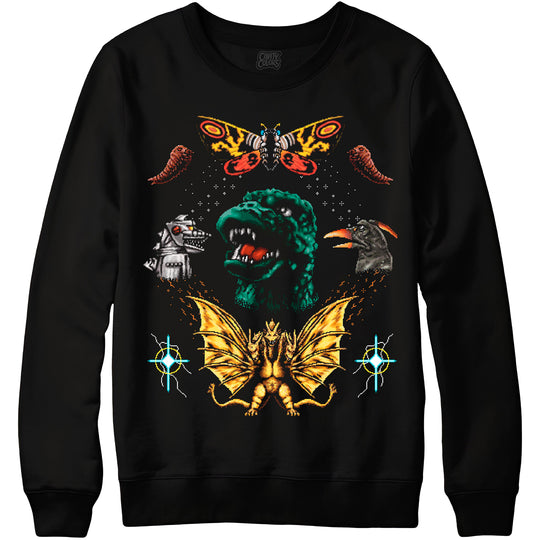 GODZILLA & FRIENDS - FAUX HOLIDAY CREWNECK SWEATER