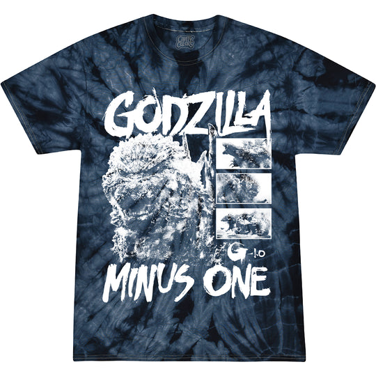 GODZILLA MINUS ONE: PAIN - TIE-DYE T-SHIRT (DEEP OCEAN VARIANT)