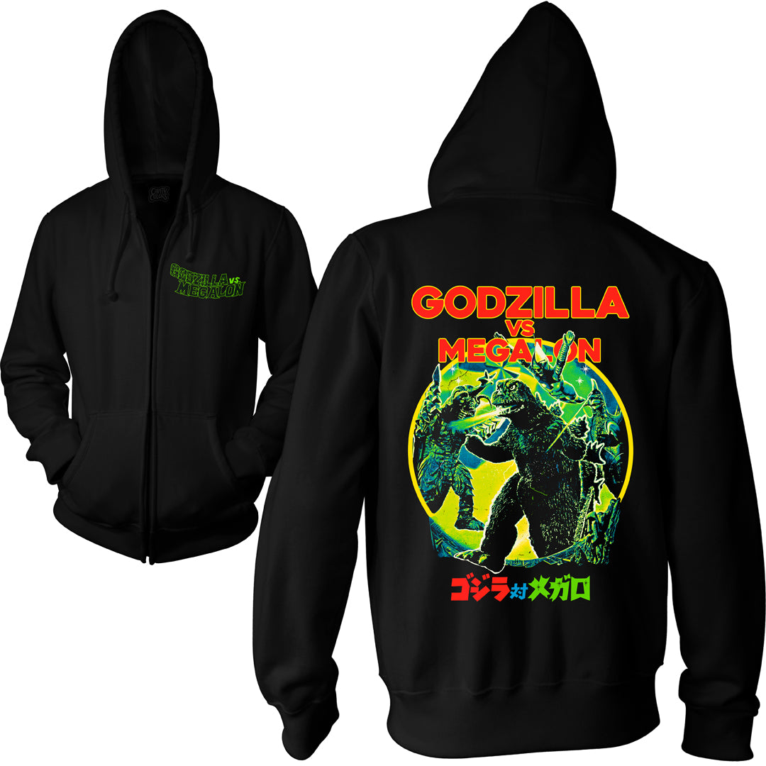 GODZILLA VS. MEGALON: RETRO SHOWDOWN - ZIP UP HOODIE – CavityColors