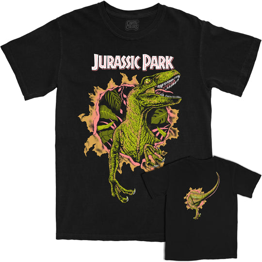 JURASSIC PARK: RETRO RAPTOR - T-SHIRT (COMFORT COLORS)