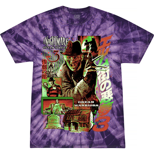 ELM STREET 3: RETRO HORROR - TIE-DYE T-SHIRT