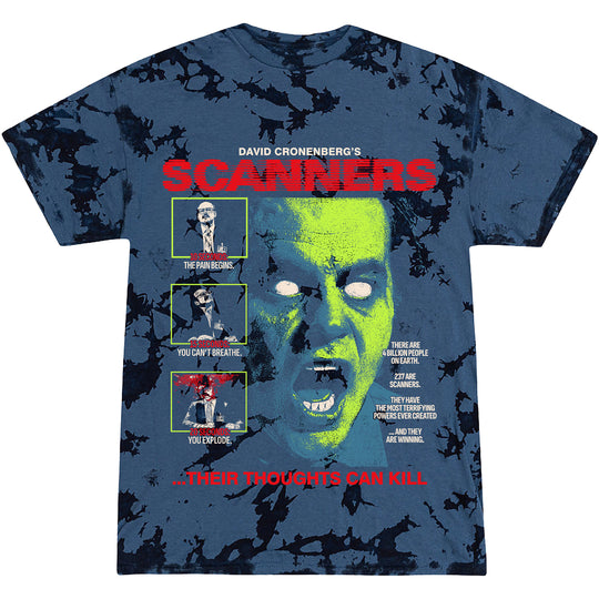SCANNERS: THEIR THOUGHTS CAN KILL - TIE-DYE T-SHIRT