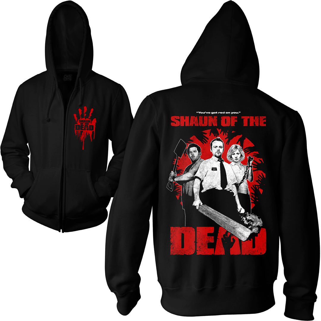 SHAUN OF THE DEAD: YOU'VE GOT RED ON YOU - ZIP UP HOODIE