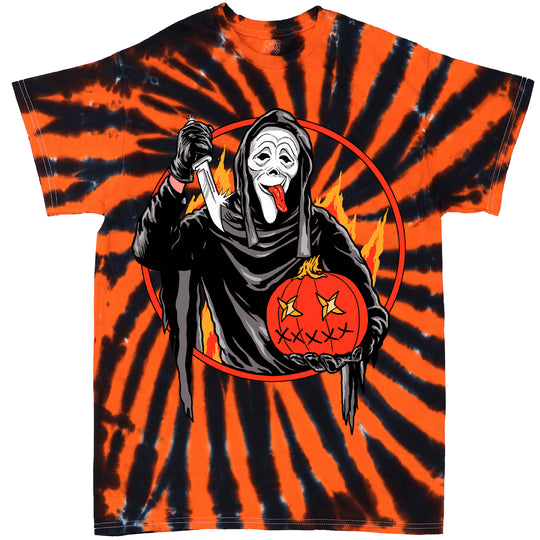 GHOST FACE SPOOF: CREEPY CARVER - TIE-DYE T-SHIRT