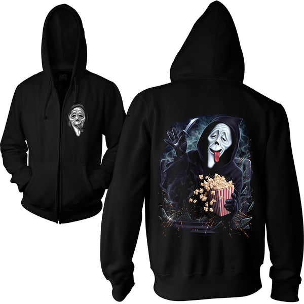 GHOST FACE SPOOF: SCARY MOVIE MUNCHIES - ZIP UP HOODIE