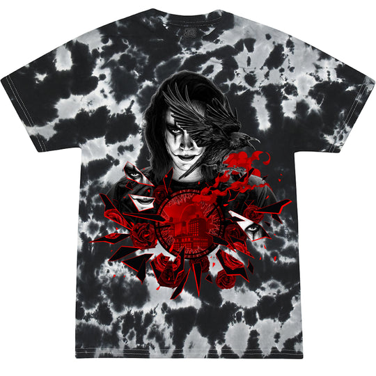 THE CROW: SHATTERED LOVE - T-SHIRT (DRAVEN TIE DYE)