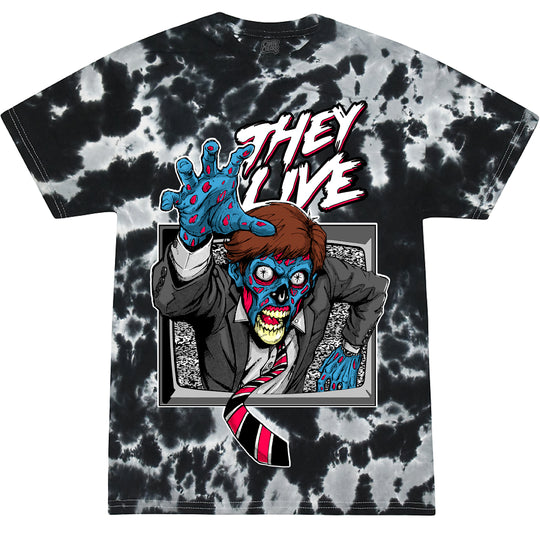 THEY LIVE: INVADER - T-SHIRT (TV STATIC TIE DYE)