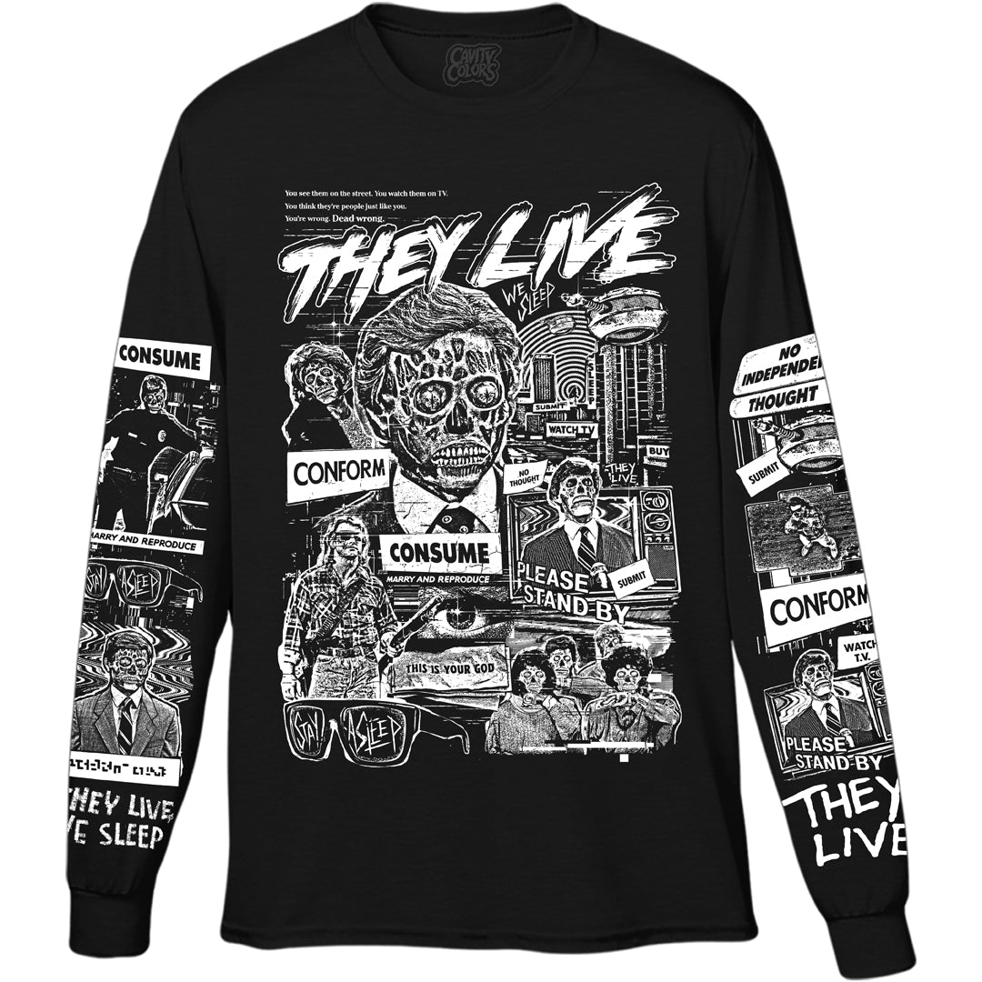 THEY LIVE: CONSUME - LONG SLEEVE SHIRT (GLOW IN THE DARK)