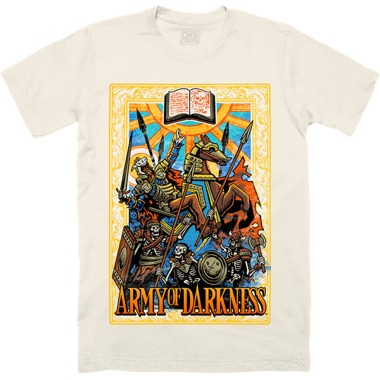 ARMY OF DARKNESS: UNHOLY BOOK - T-SHIRT (SKELETAL OFF-WHITE)