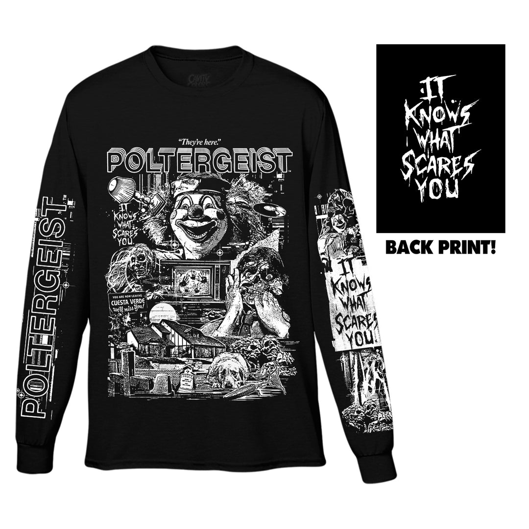 POLTERGEIST: IT KNOWS WHAT SCARES YOU - LONG SLEEVE SHIRT (GLOW IN THE DARK)