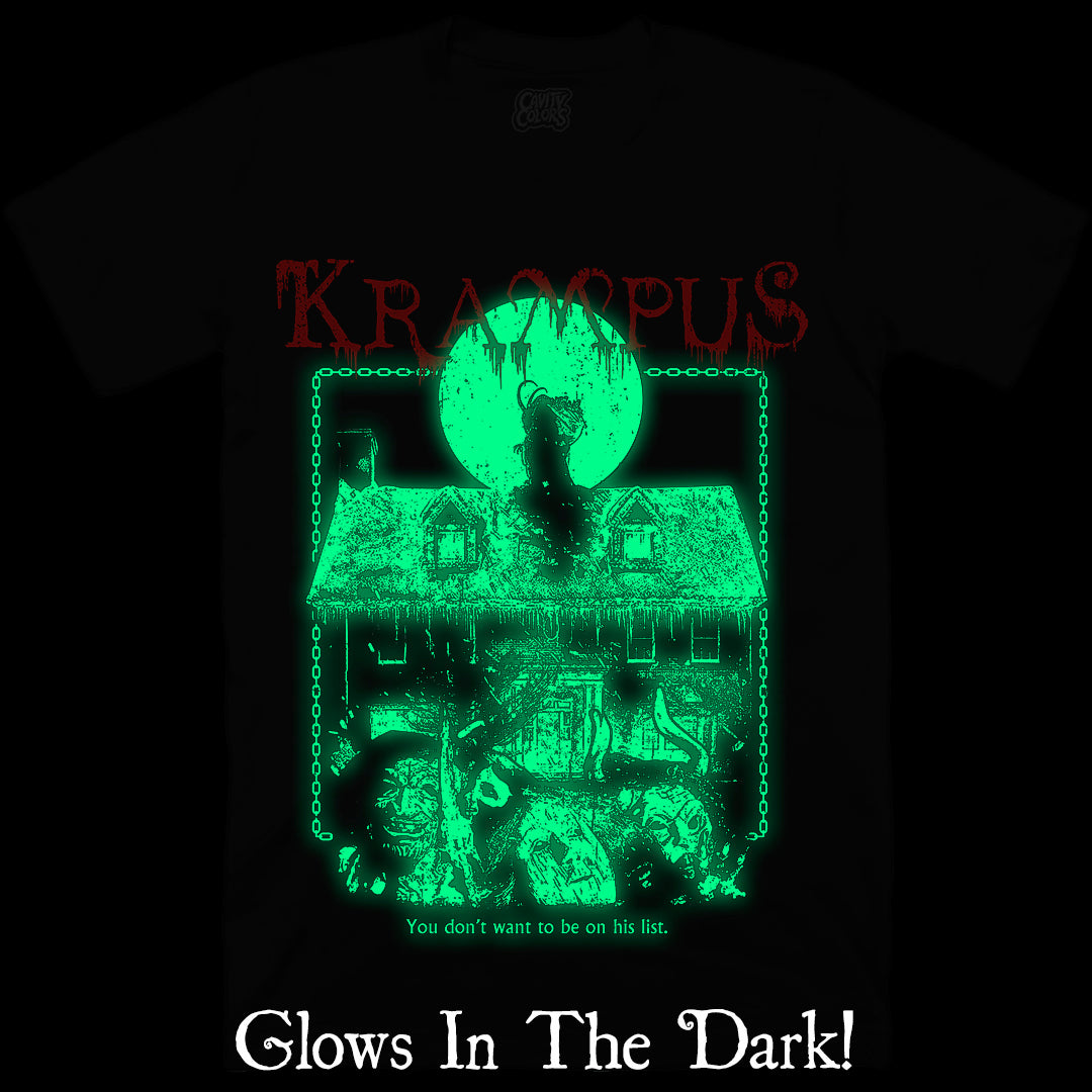 KRAMPUS: THERE GOES THE NEIGHBORHOOD - T-SHIRT (GLOW IN THE DARK)