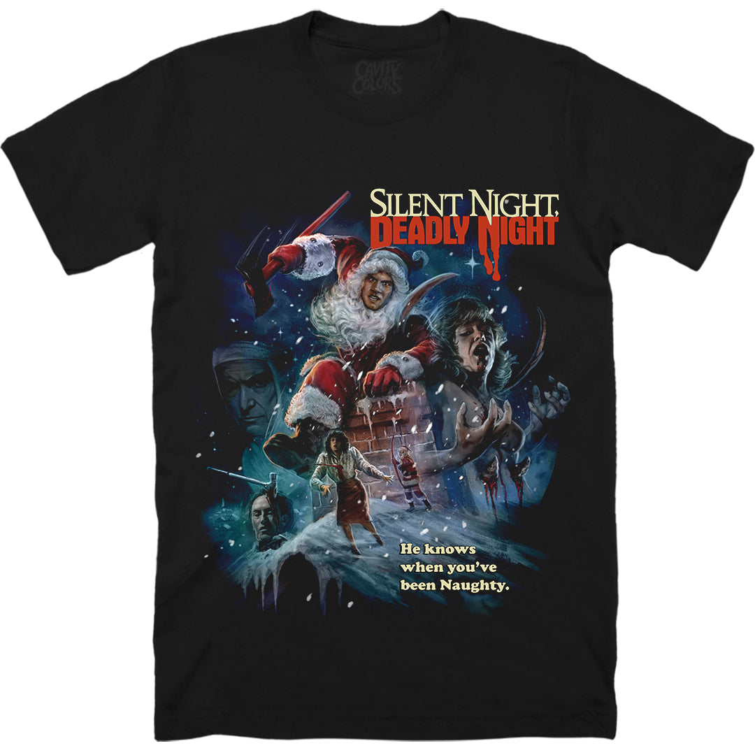 SILENT NIGHT DEADLY NIGHT: HE KNOWS - T-SHIRT
