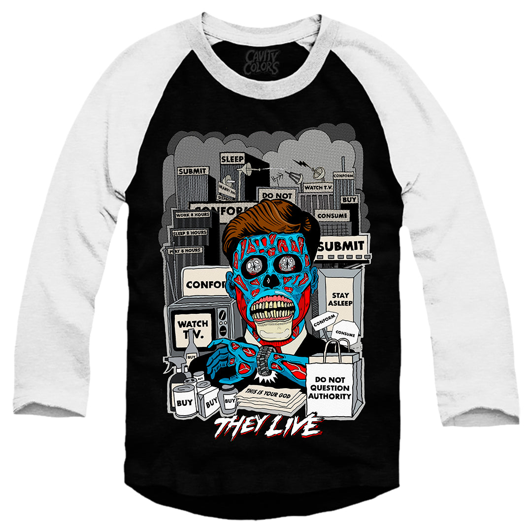 THEY LIVE: OPEN YOUR EYES - BASEBALL SHIRT