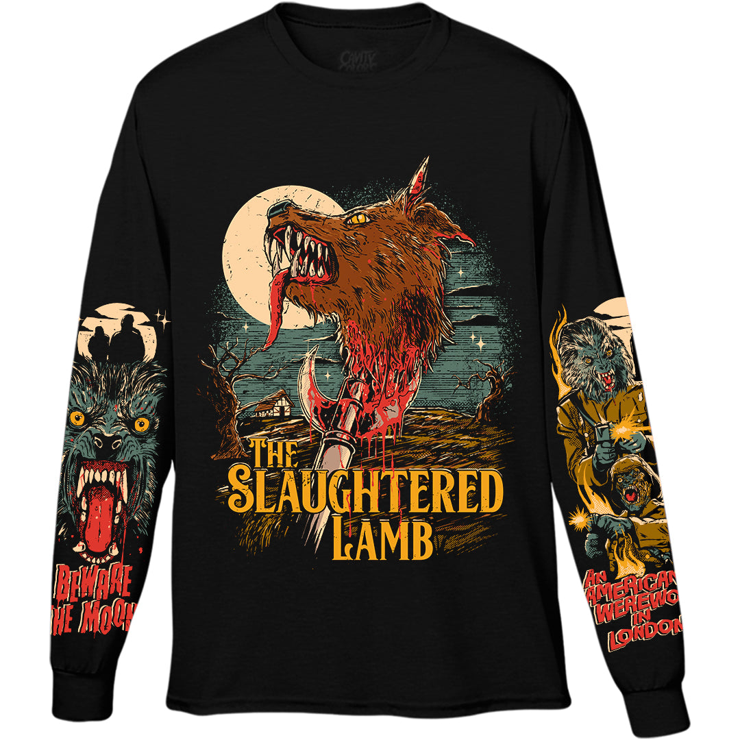 AN AMERICAN WEREWOLF IN LONDON: THE SLAUGHTERED LAMB - LONG SLEEVE SHIRT
