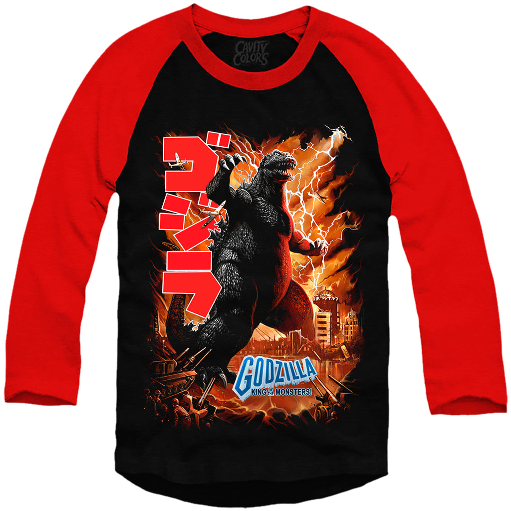 Godzilla Santa Hat Baseball Jersey Shirt