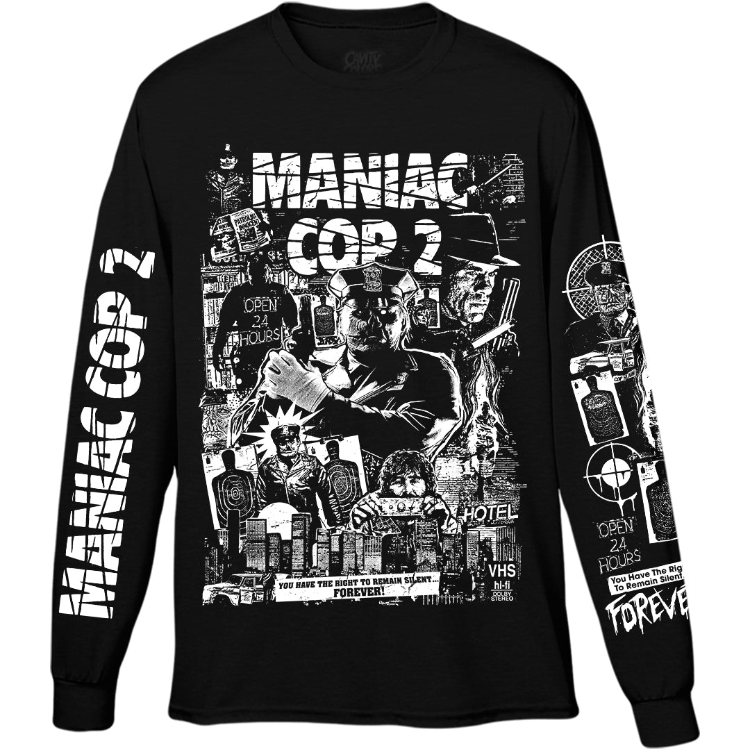 MANIAC COP 2: YOU CAN'T KILL THE DEAD - LONG SLEEVE SHIRT (GLOW IN THE DARK)