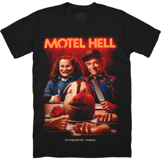 MOTEL HELL: DIE LAUGHING - T-SHIRT