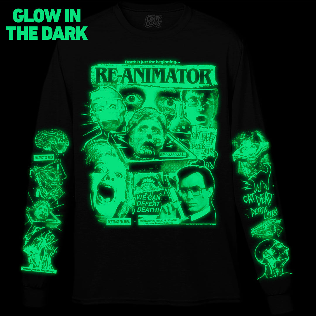 RE-ANIMATOR: DEATH DEFEATED - LONG SLEEVE SHIRT (GLOW IN THE DARK)