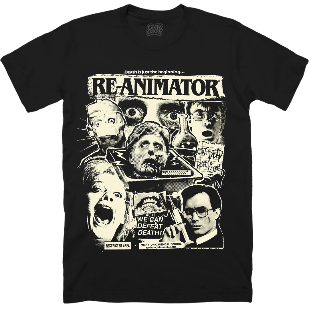 RE-ANIMATOR: DEATH DEFEATED - T-SHIRT (GLOW IN THE DARK)